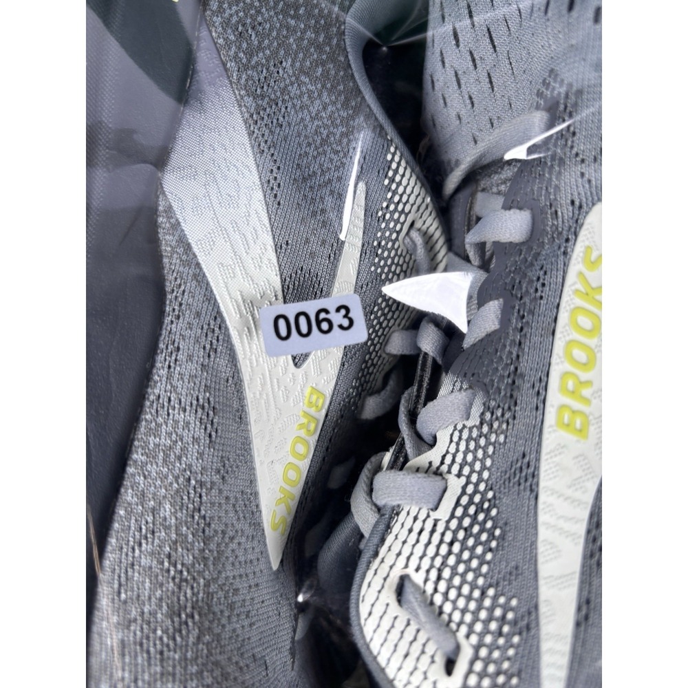 Brooks Ghost 16 Running Shoes Lightweight Mesh Grey Yellow Mens Size 10 2E Wide - Picture 8 of 8